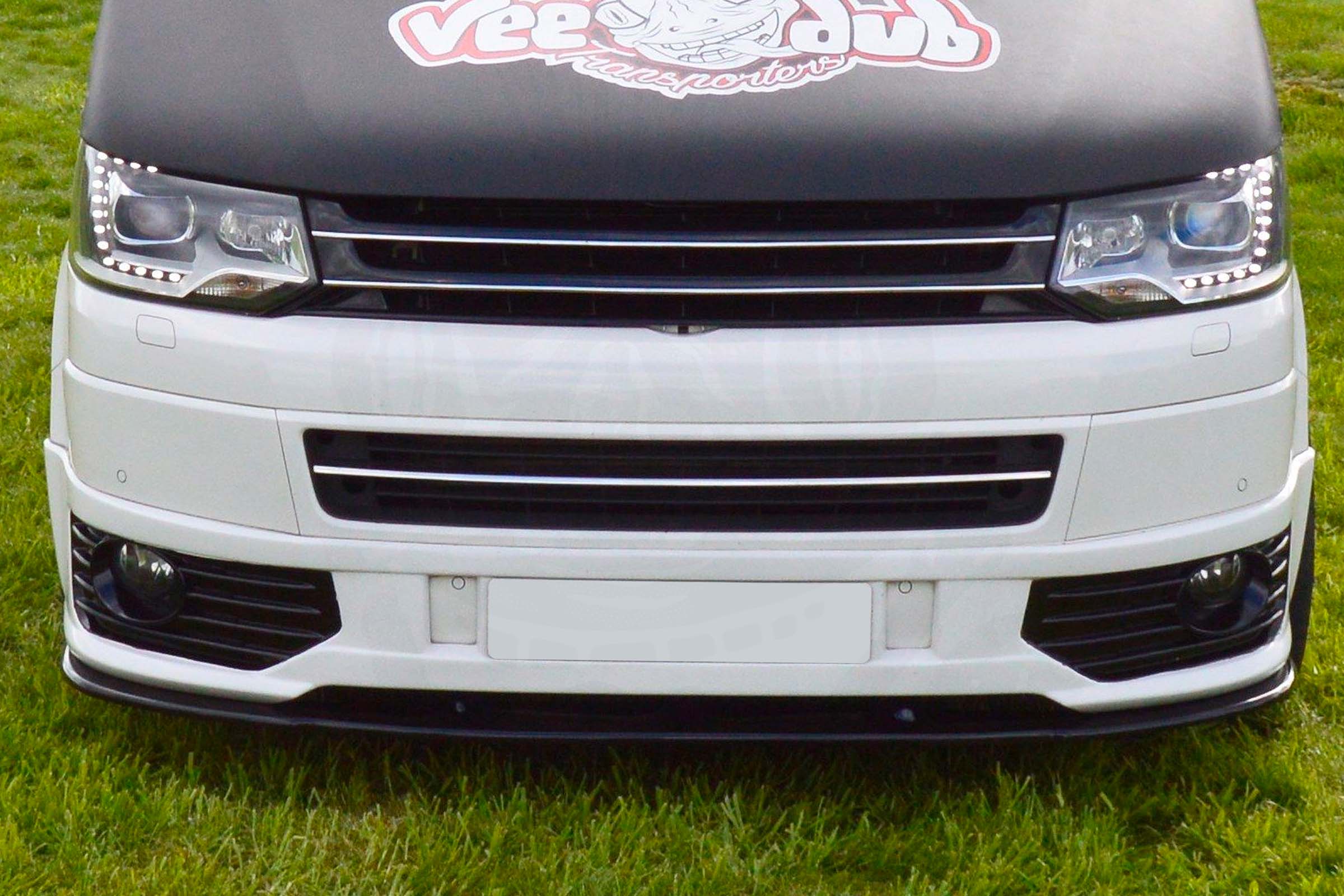T5.1 Facelift 2010> Gloss Black Sportline Style Front Splitter - Image 4