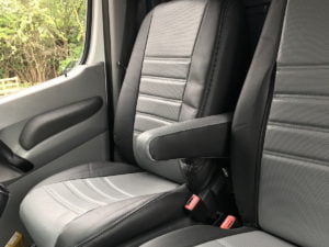 Volkswagen Crafter Punched Leather Style Seat Covers - Grey - Image 3