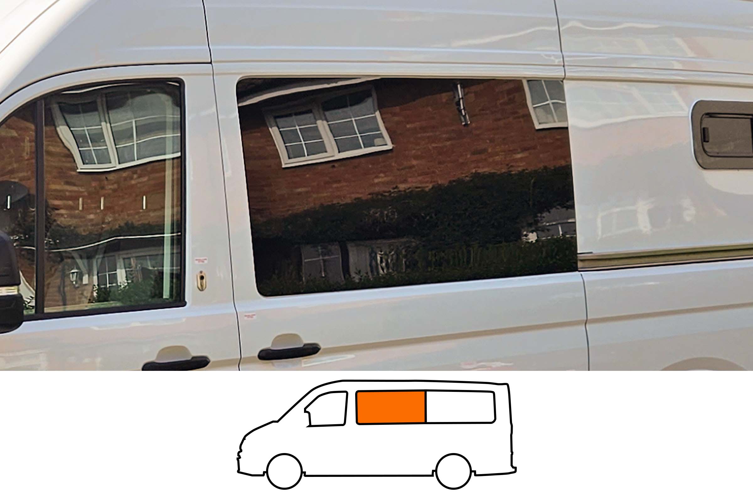Crafter/TGE 2017> N/S/F Fixed Window in Privacy Tint MWB/LWB/LWB+