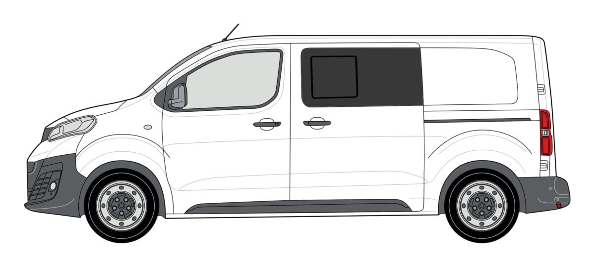 Vauxhall Vivaro 2019> N/S/F Opening Window in Privacy Tint MWB/LWB