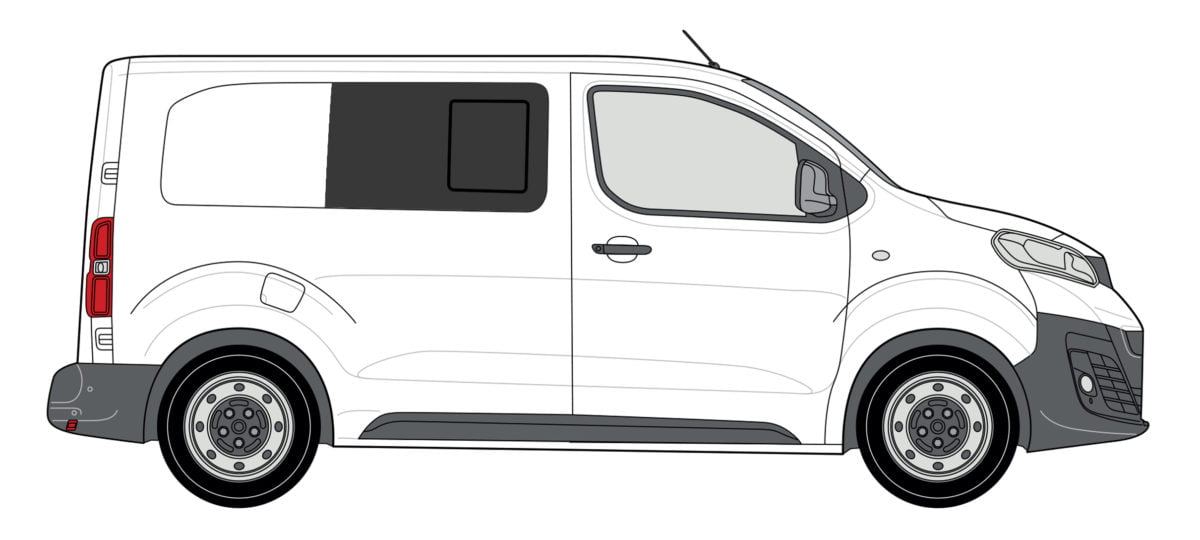 Dispatch/Expert/Proace 2016> (SWB) O/S Front Opening Window In Privacy Tint - Image 2