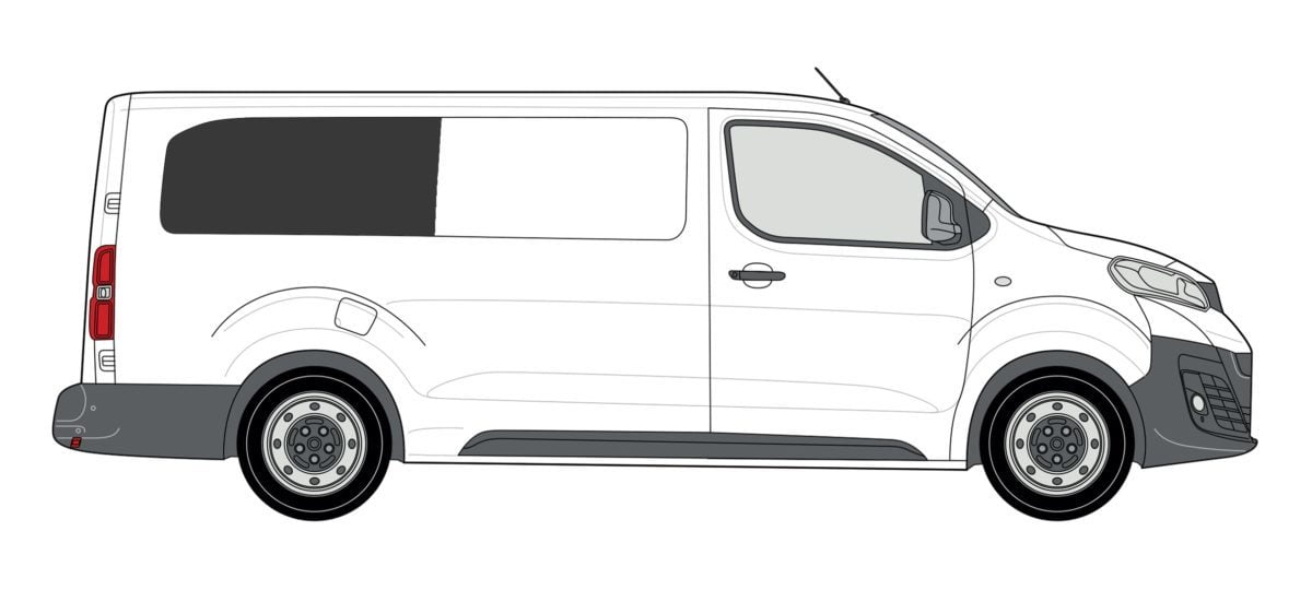 Dispatch/Expert/Proace 2016> (LWB) O/S/ Rear Quarter Window In Privacy Tint