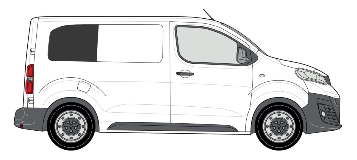Dispatch/Expert/Proace 2016> (SWB) O/S Rear Quarter Window In Privacy Tint