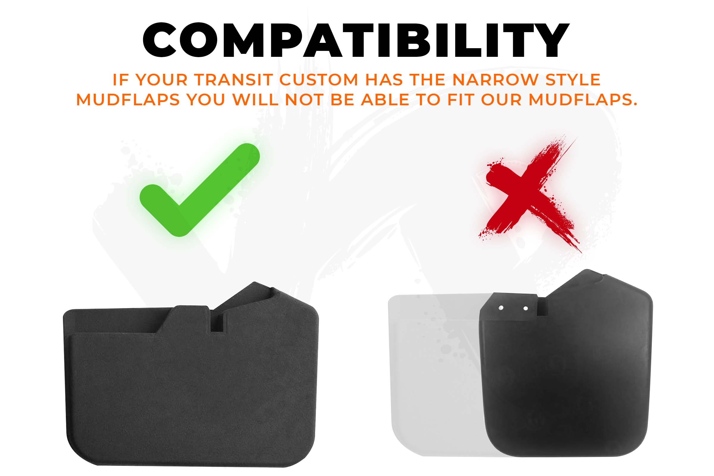 Transit Custom Mudflaps - Front (pair) - Image 3