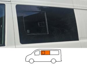 Crafter/TGE 2017> N/S/F Opening Window in Privacy Tint MWB/LWB/LWB+