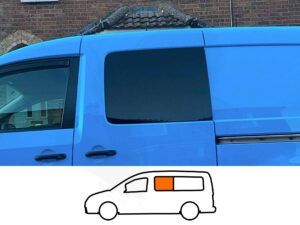 Volkswagen Caddy Maxi 2008> N/S/F Fixed Window in Privacy Tint