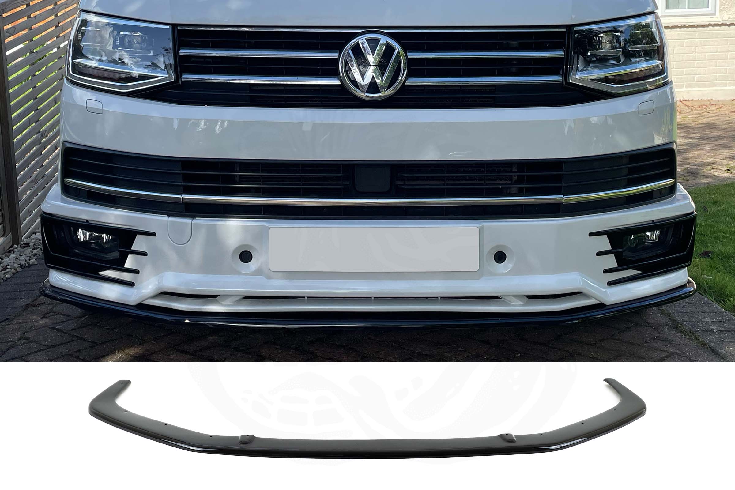 T6 Gloss Black Sportline Style Style Front Splitter