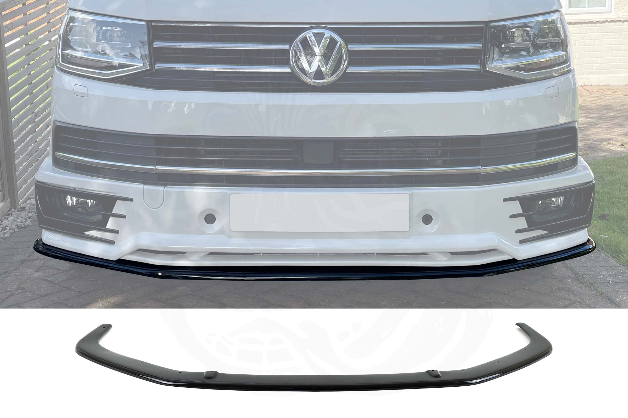 T6 Gloss Black Sportline Style Style Front Splitter - Image 2