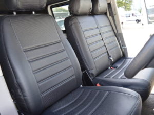 Alternative view of T4 Punched Leather Style Seat Covers - Black