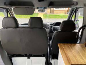 Mercedes Sprinter Punched Leather Style Seat Covers – Black - Image 4