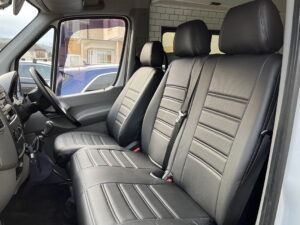 Mercedes Sprinter Punched Leather Style Seat Covers – Black