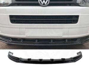 T5.1 Facelift 2010> Gloss Black Front Splitter For Under Genuine Bumper