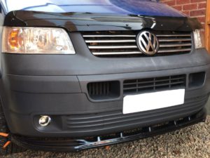 T5 Gloss Black Front Splitter For Under Genuine Bumper - Image 8