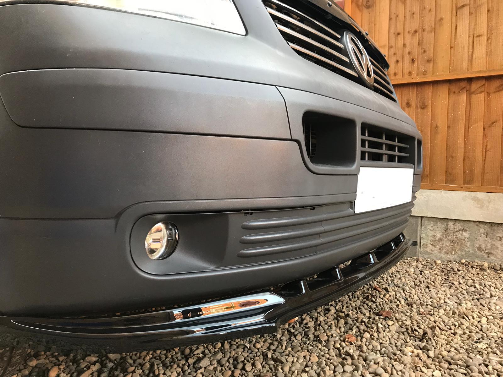 T5 Gloss Black Front Splitter For Under Genuine Bumper - Image 9