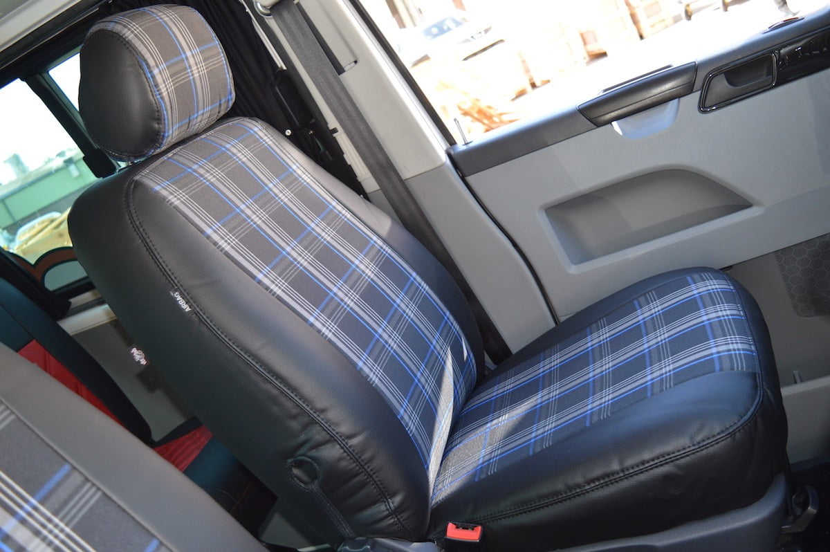 T6/T6.1 GTI RS Style Seat Covers – Blue - Image 6