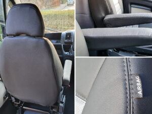 Ducato/Relay/Boxer Punched Leather Style Seat Covers - Grey - Image 3