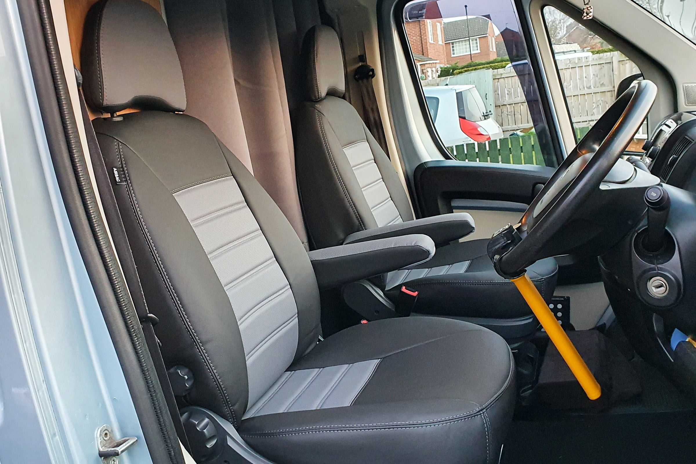 Ducato/Relay/Boxer Punched Leather Style Seat Covers - Grey
