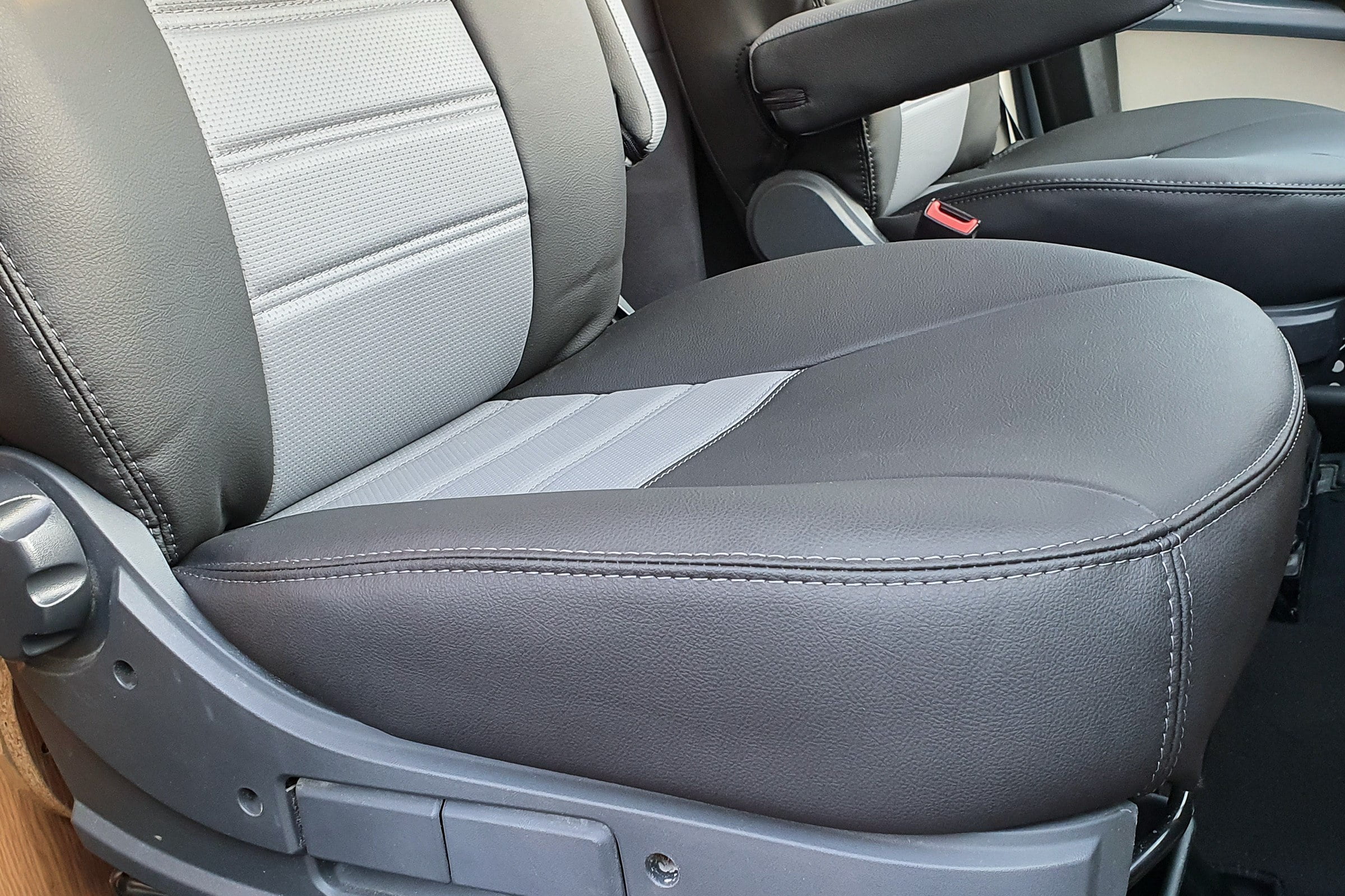 Ducato/Relay/Boxer Punched Leather Style Seat Covers - Grey - Image 4