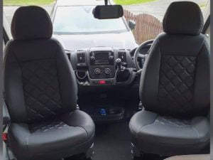 Vauxhall Movano 2021> Diamond Stitch Seat Covers - Black