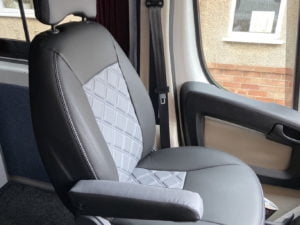 Alternative view of Vauxhall Movano 2021> Diamond Stitch Seat Covers - Grey