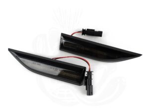 T6 Dynamic Gloss Black W/ Black Lens LED Side Repeaters x 2 - Image 4