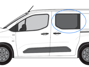 Toyota Proace City 2021> N/S/F Fixed Window in Privacy Tint