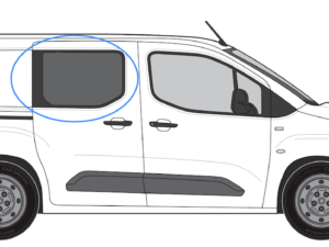 Toyota Proace City 2021> O/S/F Fixed Window in Privacy Tint