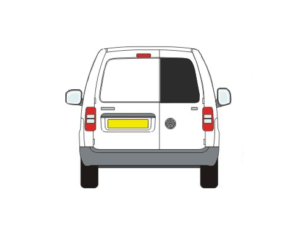 VW Caddy Offside Twin Rear Door Window In Privacy Tint