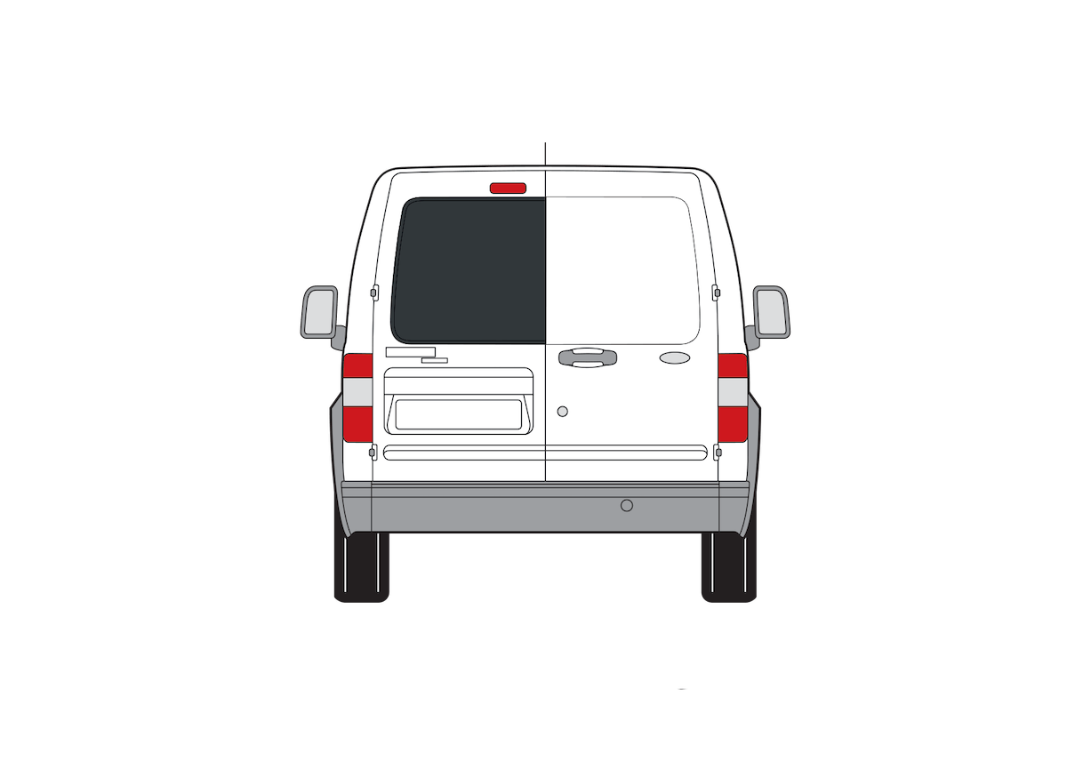 Transit Connect MK1 Nearside Back Door Glass In Privacy Tint
