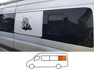 VW Crafter (LWB/XLWB) N/S/R Opening Window in Privacy Tint