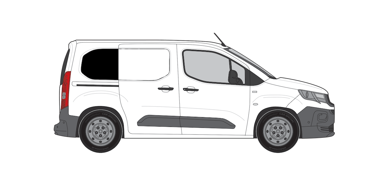 Citroen Berlingo 2019> (SWB) O/S/R Fixed Window in Privacy Tint