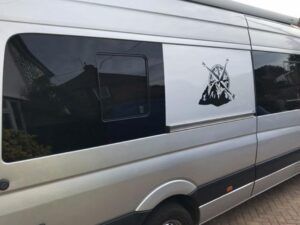 Alternative view of Mercedes Sprinter (LWB/XLWB) O/S/R Opening Window in Privacy Tint
