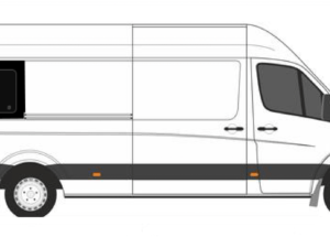 Mercedes Sprinter 2018> (LWB/XLWB) O/S/R Opening Window in Privacy Tint