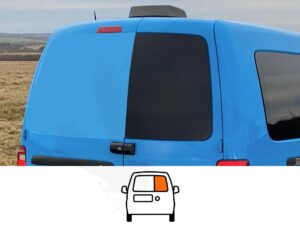 VW Caddy Maxi Offside Twin Rear Door Window In Privacy Tint