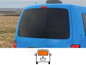 VW Caddy Maxi Tailgate Window in Privacy Tint