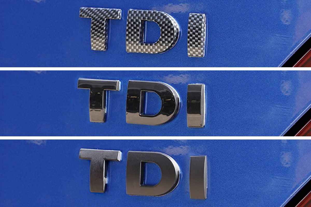 VW Rear TDI Text