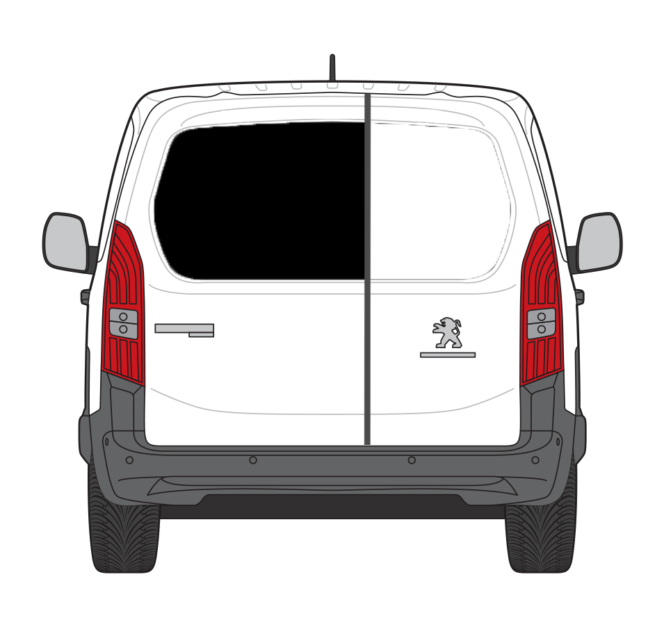Vauxhall Combo 2019> Nearside Back Door Window In Privacy Tint