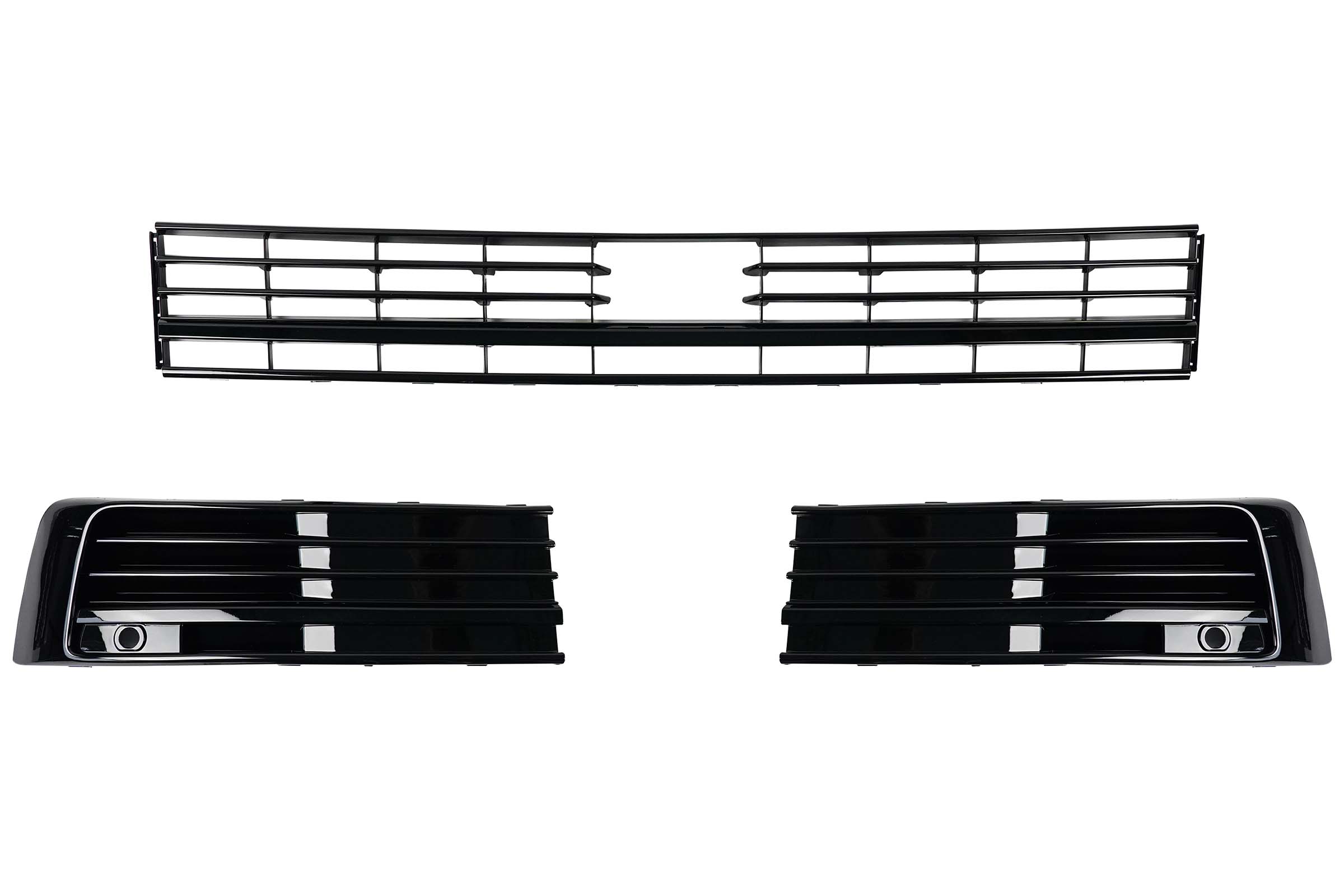 T6 Gloss Black Front Lower Grille (3Pcs)