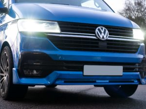 Alternative view of T6.1 DUB Style Front Spoiler – PP Plastic (PRIMED)