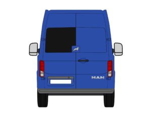 MAN TGE 2017> Nearside Rear Door Glass In Privacy Tint