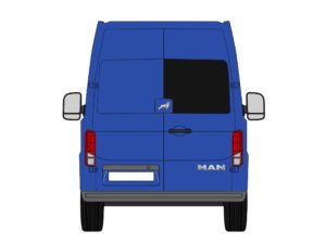 MAN TGE 2017> Offside Rear Door Glass In Privacy Tint