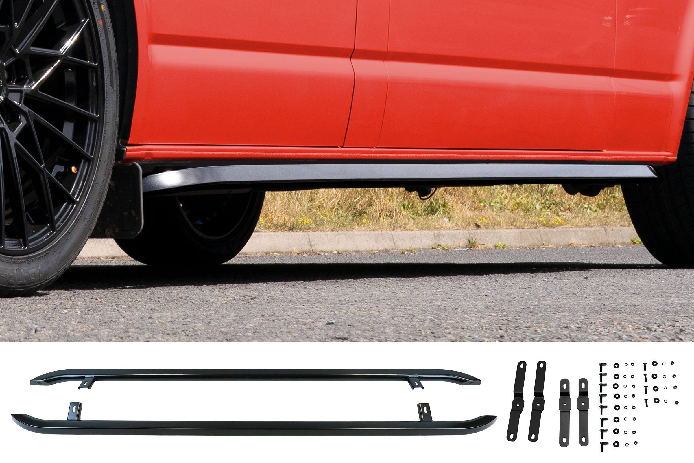 T5/T5.1 Gloss Black Trapezoid Sidebars LWB