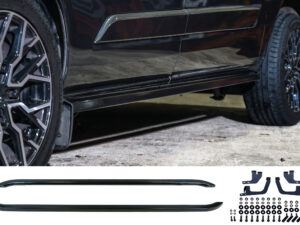 Ford Transit Custom Gloss Black Trapezoid Sidebars SWB