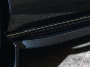 Alternative view of Ford Transit Custom Matt Black Trapezoid Sidebars LWB