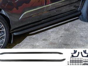 Ford Transit Custom Matt Black Trapezoid Sidebars SWB