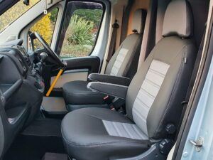 Alternative view of Vauxhall Movano 2021> Punched Leather Style Seat Covers - Grey
