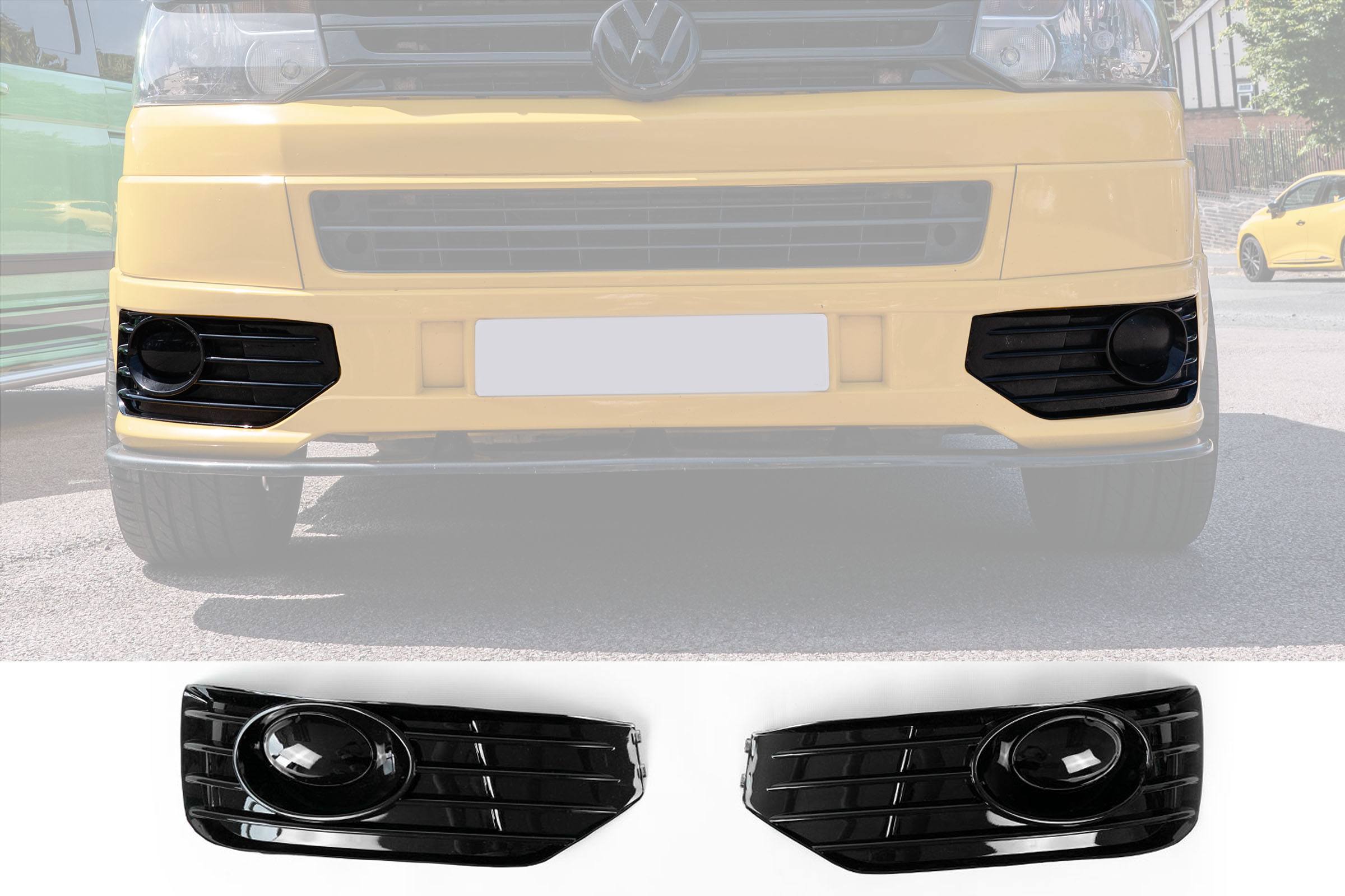 VW T5.1 Sportline Style Front Fog Light Cover Inserts