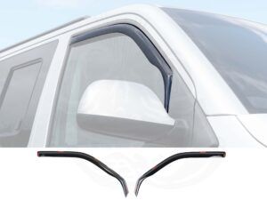 Alternative view of VW T5/T5.1 DUB Style Black Wind Deflectors (In-Channel)