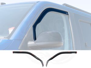 Alternative view of VW T6/T6.1 DUB Style Black Wind Deflectors (In-Channel)
