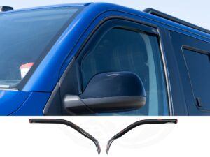 VW T6/T6.1 DUB Style Black Wind Deflectors (In-Channel)